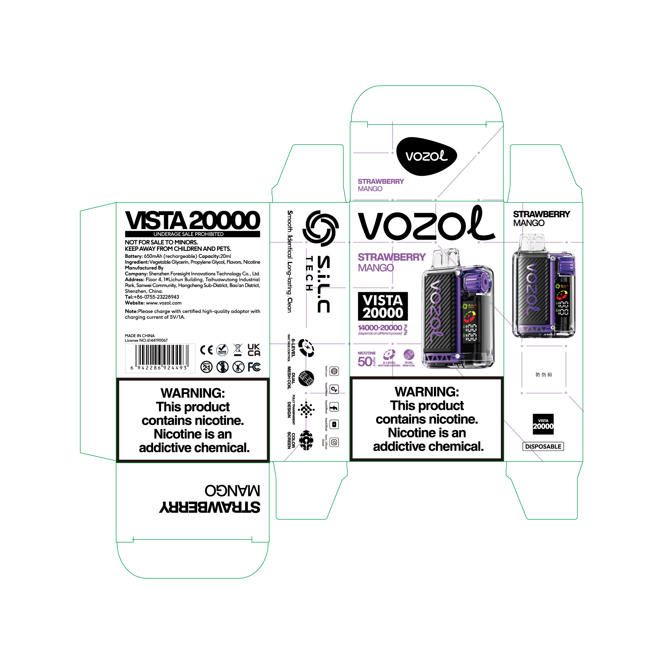 VOZOL VSITA 20000 Disposable Kit